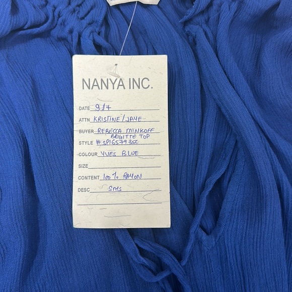 Rebecca Minkoff  Sexy Sapphire Blue Sleeveless Keyhole Front Crepe Rayon… - Picture 9 of 9